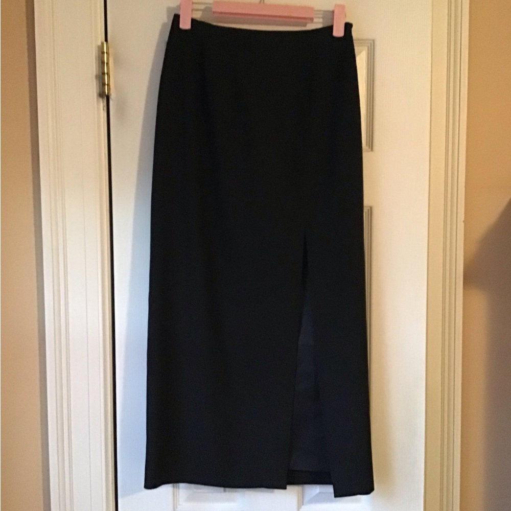 Ann Taylor Stretch long Skirt with left slit. Side zipper